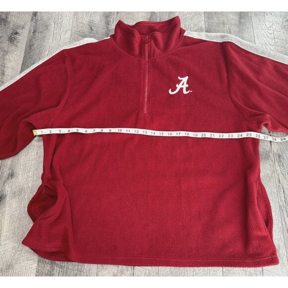Alabama Fleece Pullover Jacket Mens XL 1/4 Zip Crimson‎ Tide University Y2K - Picture 5 of 7